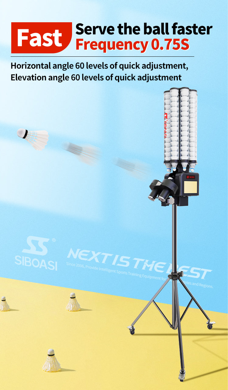 SIBOASI B3 Entry-Level Badminton Training Machine | Beginner Friendly