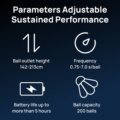 SIBOASI B7 Professional Badminton Training Machine | Full-Court Coverage