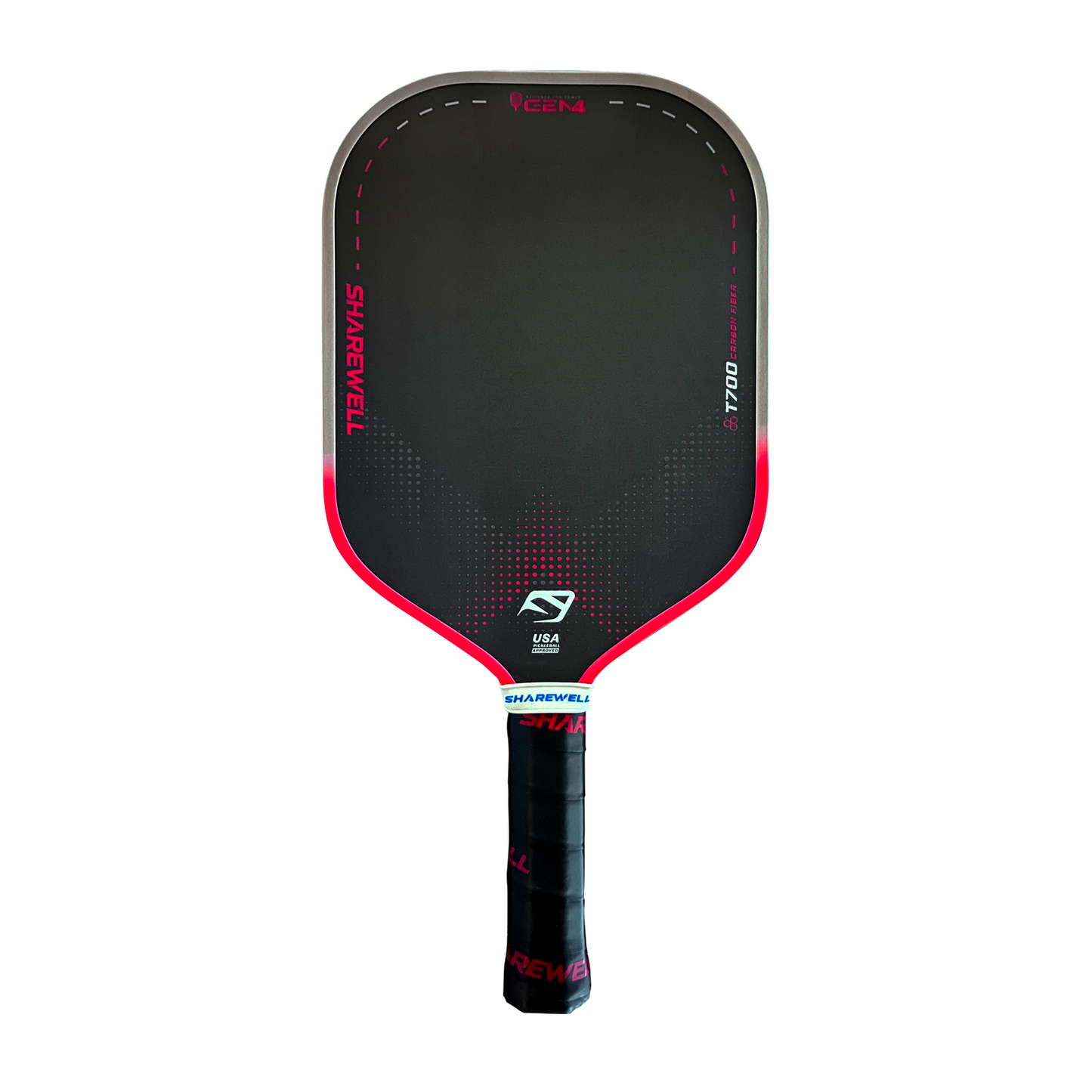 SHAREWELL T700 USAPA Approved Carbon Fiber Pickleball Paddle 16mm