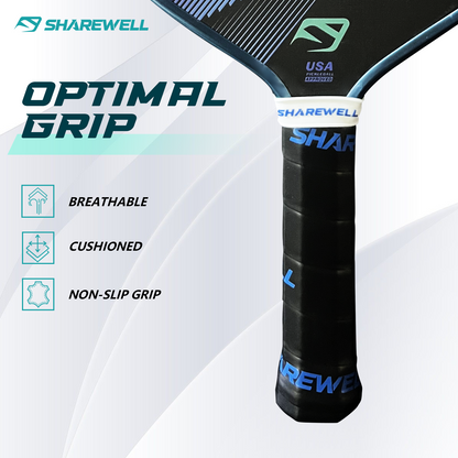 SHAREWELL T700 USAPA Approved Carbon Fiber Pickleball Paddle 16mm