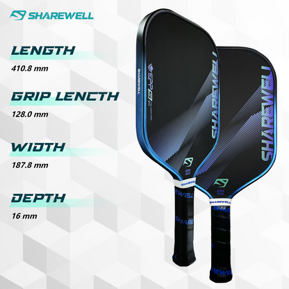 SHAREWELL T700 USAPA Approved Carbon Fiber Pickleball Paddle 16mm