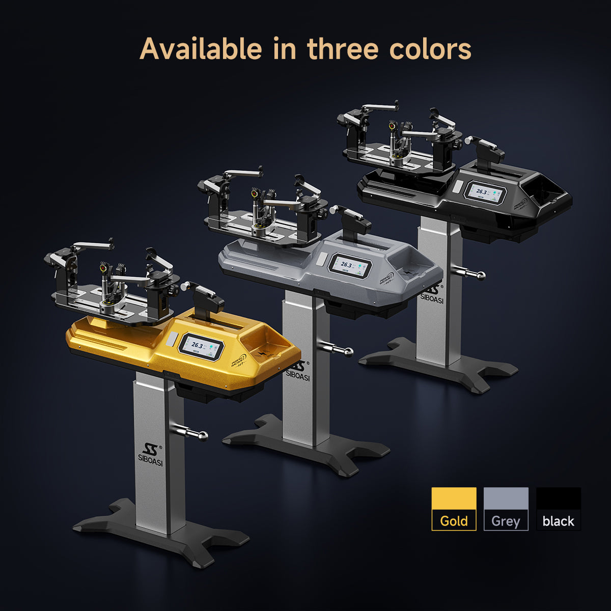 SIBOASI H7 Professional Electronic Tennis Stringing Machine | LCD Touch Control