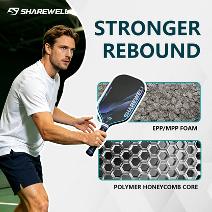 SHAREWELL T700 USAPA Approved Carbon Fiber Pickleball Paddle 16mm