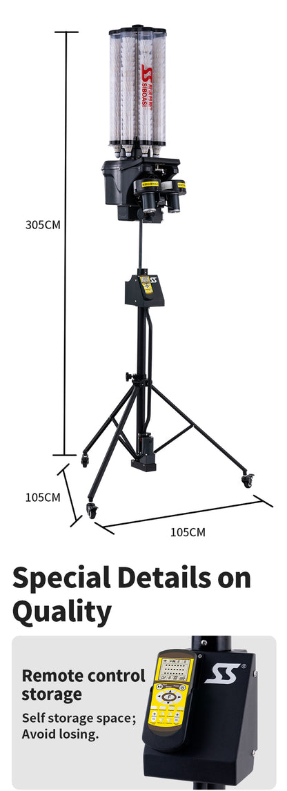 SIBOASI B2300A Smart Badminton Training Machine | App Control, Auto Oscillation