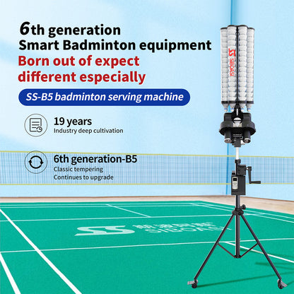 SIBOASI B5 Mid-Range Badminton Training Machine | Programmable Drills