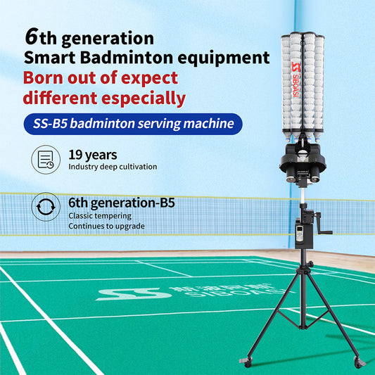SIBOASI B5 Mid-Range Badminton Training Machine | Programmable Drills
