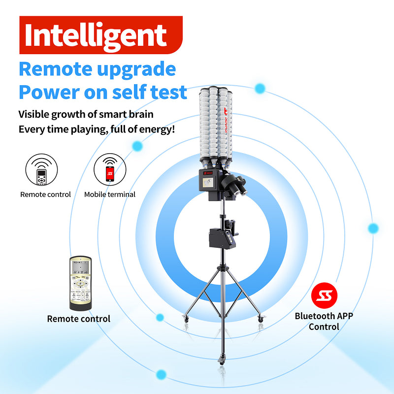SIBOASI B5 Mid-Range Badminton Training Machine | Programmable Drills