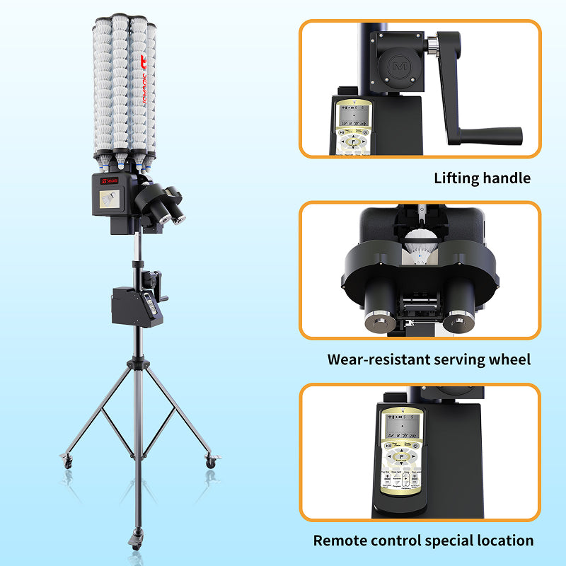 SIBOASI B5 Mid-Range Badminton Training Machine | Programmable Drills