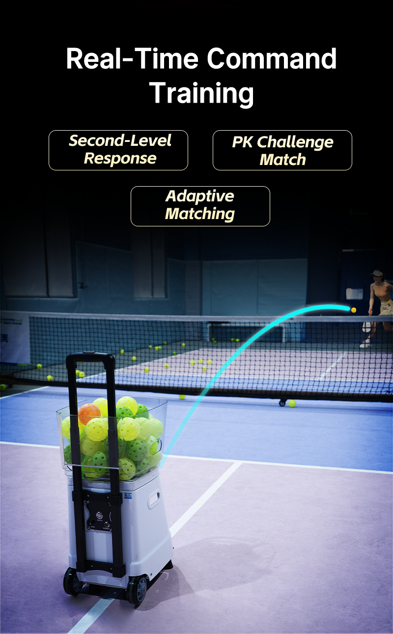 SS-C6 AI Pickleball Training Robot | Voice-Controlled Ball Machine with App Drills