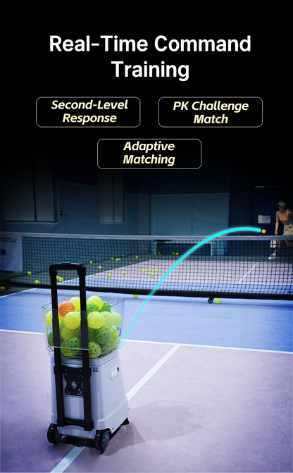 SS-C6 AI Pickleball Training Robot | Voice-Controlled Ball Machine with App Drills