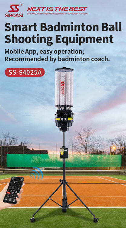 SIBOASI SS-S4025A Advanced Badminton Machine | Multi-Sport Compatible
