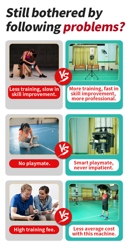 SIBOASI SS-B2202A Smart Badminton Training Machine | Intelligent Drill System