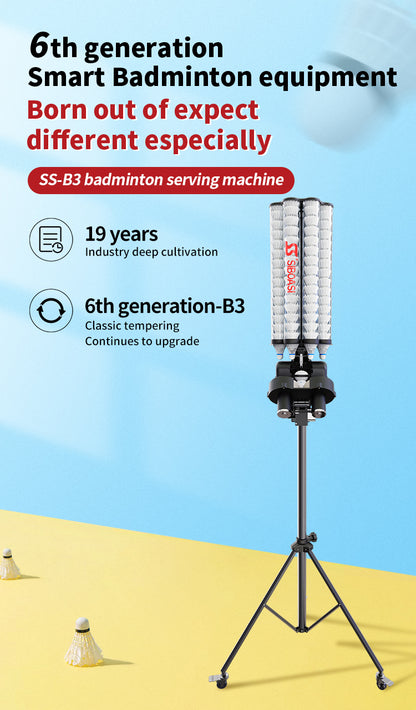 SIBOASI B3 Entry-Level Badminton Training Machine | Beginner Friendly