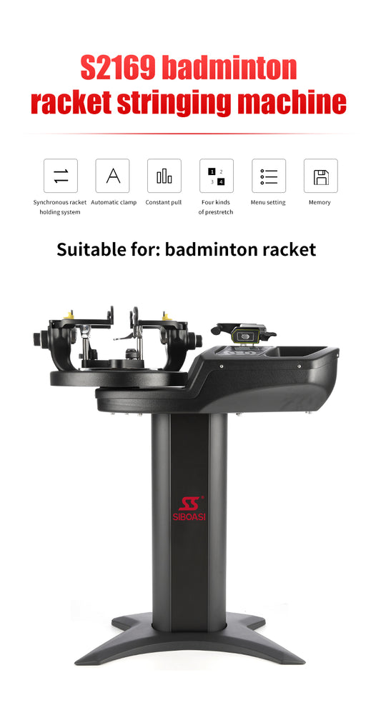 SIBOASI SS-S2169 Digital Badminton Stringing Machine | Precise & Silent