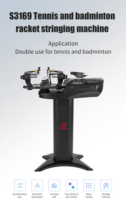 SIBOASI SS-S3169 Electronic Tennis & Badminton Stringing Machine | Professional