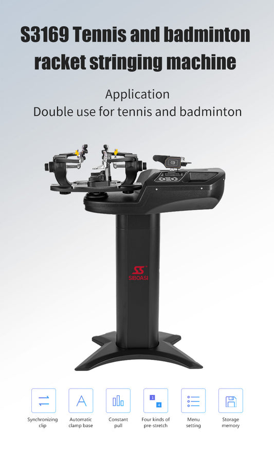 SIBOASI SS-S3169 Electronic Tennis & Badminton Stringing Machine | Professional