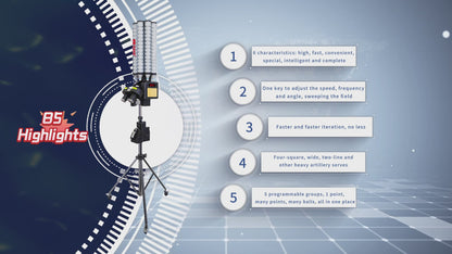 SIBOASI B5 Mid-Range Badminton Training Machine | Programmable Drills